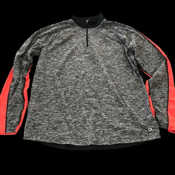 Gap Fit Mens Large Go Dry Quarter Zip Pullover Shirt Fitness Workout Thumbholes - Picture 1 of 7